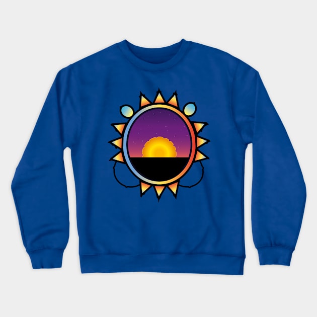 Settin Suns Crewneck Sweatshirt by HaldedaArts